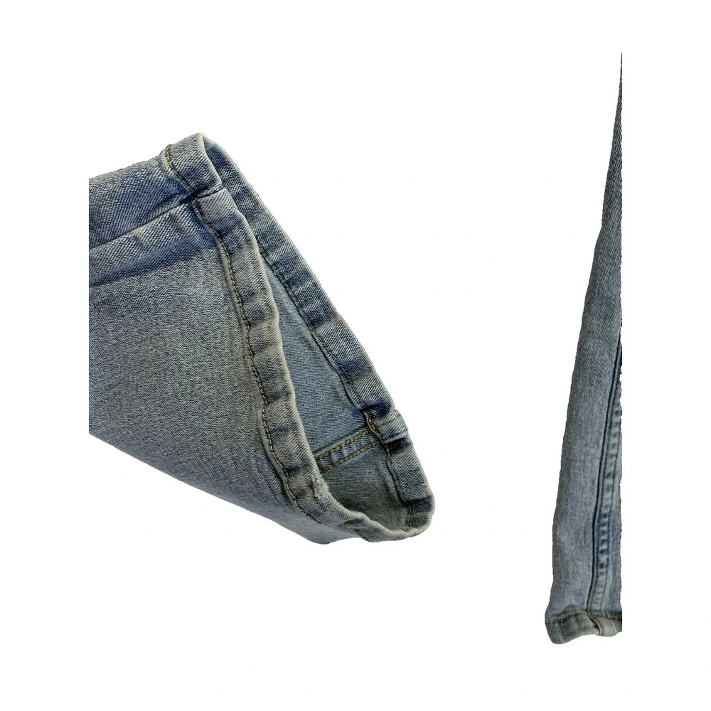 Vanilla Star Girl's Cargo Jeans Size 9‎ Light Blue Boot Cut Mid Rise School Wear